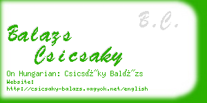 balazs csicsaky business card